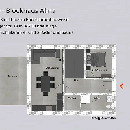 Feriehus Auszeit Im Harz - Haus 9 Blockhaus Alina Braunlage